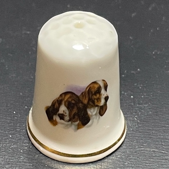 Art | Hush Puppies Fine Bone China Collectible Mini Thimble Rare Htf ...